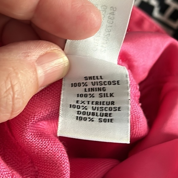 Diane Von Furstenburg Georginn Two Bright Pink Tapered Leg Crop Pants - 2 - Picture 8 of 10